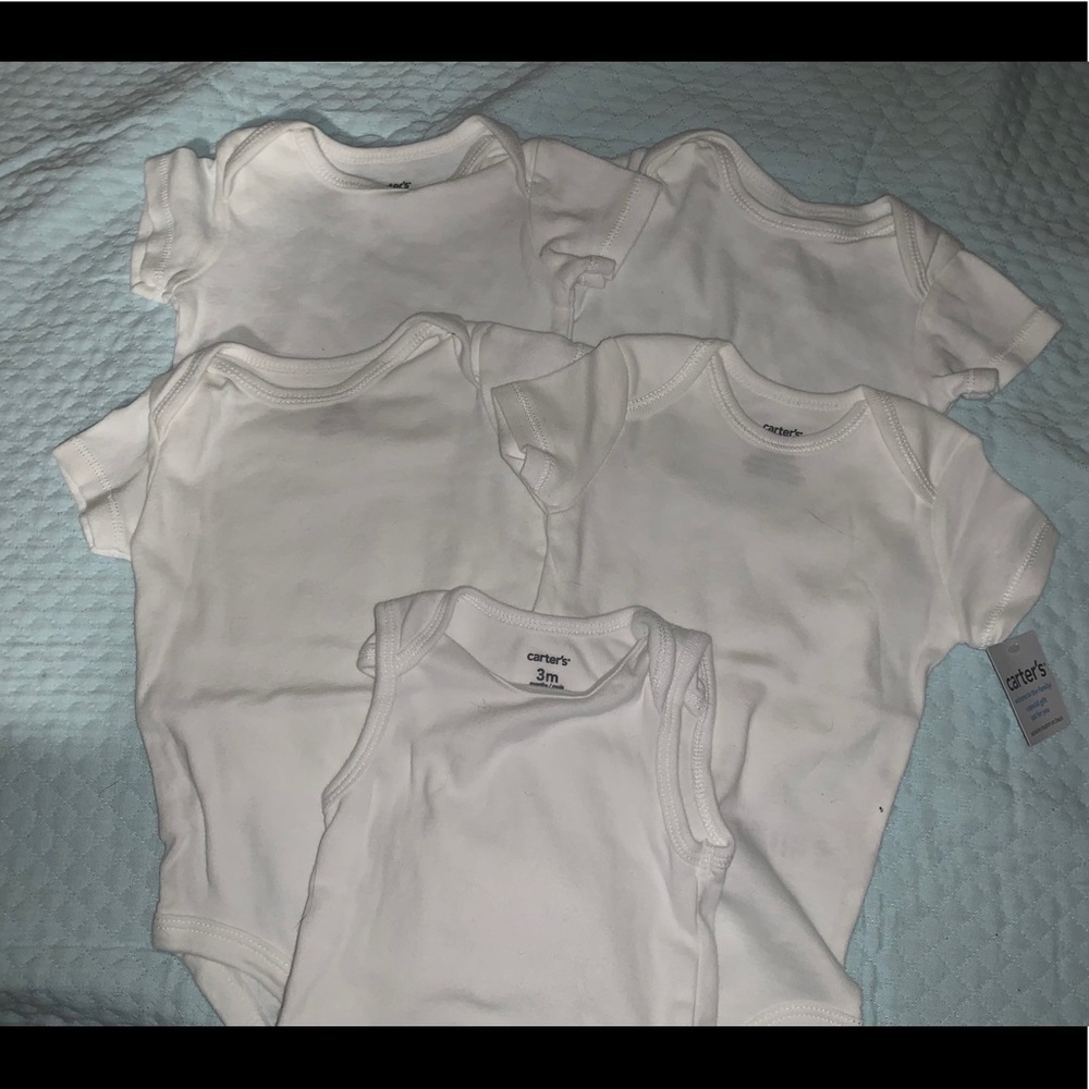 Carters white onesies